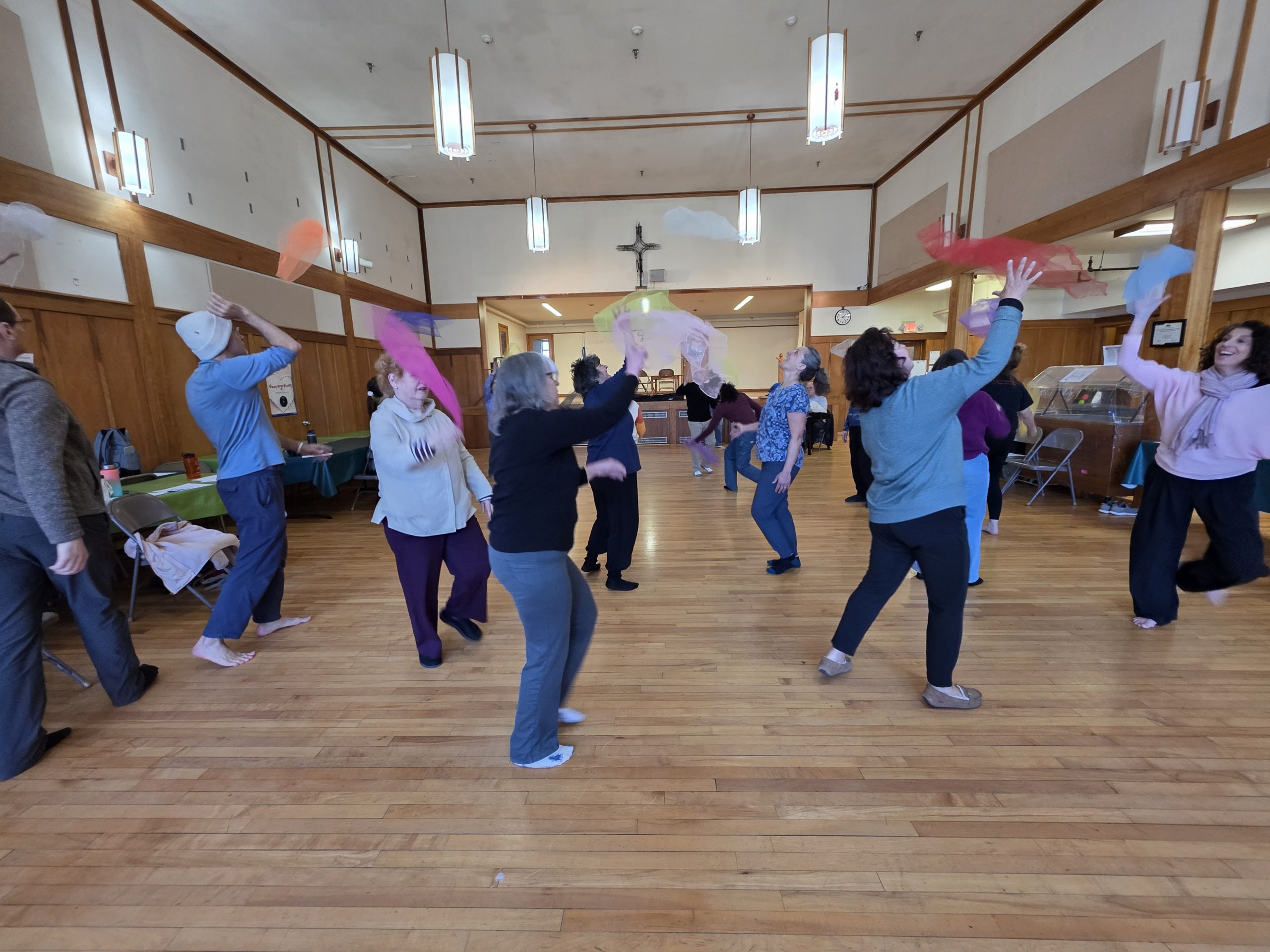 Participants in Move to the Music! An Exploration of Choral Singing via Rhythm and Movement, at the Reformed Church of Highland Park, March 21, 2026.